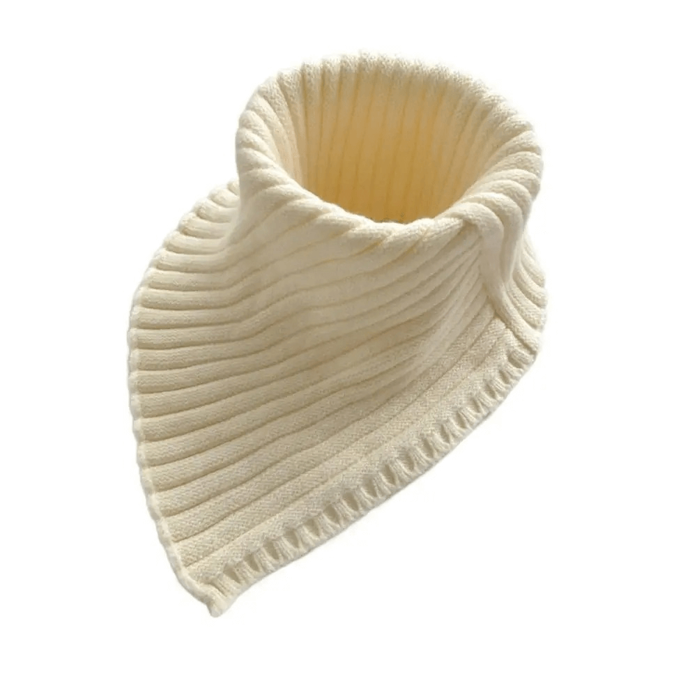 Warm women's cotton knit snood scarf, perfect winter accessory, offering style and warmth with chunky knit, ideal for outdoor activities.